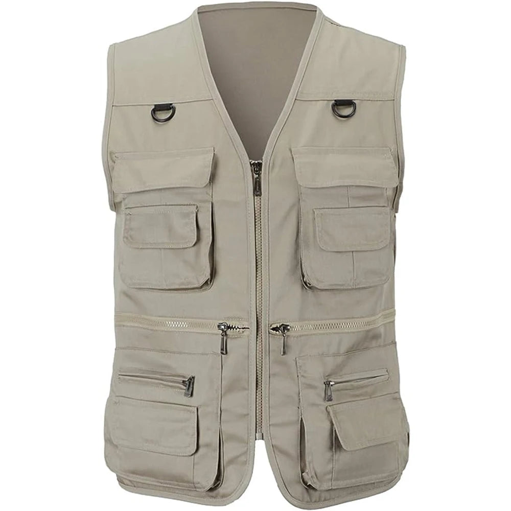 Outdoor Hiking Vest Men's Multi-pocket Hunting Fishing Sports Jacket